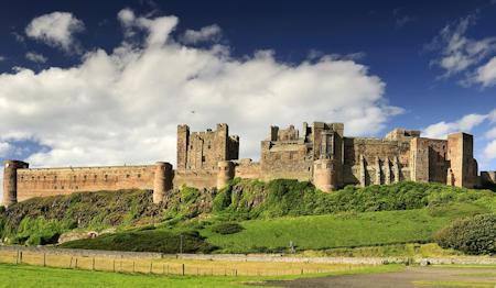 Looking across at Bamburgh Castle from the South West
