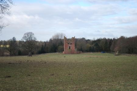 Doddington Castle from a distance