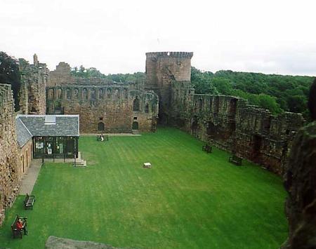 Overlooking the main courtyard at Bothwell