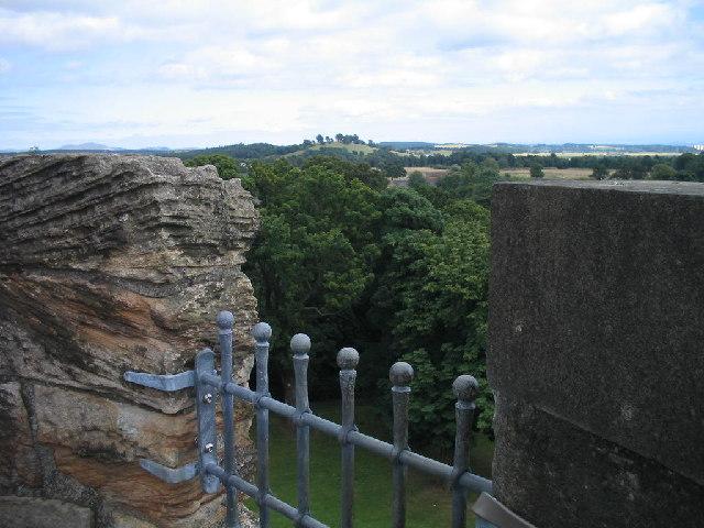 View east from the battlements