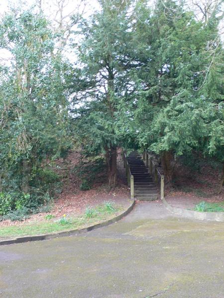 Path and steps leading up to the motte